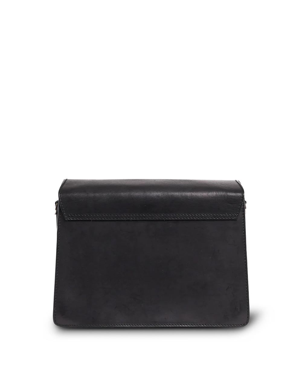 O My Bag Harper Accordion Style Midi Handbag Black Classic Leder Handtasche unisex
